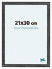 Como MDF Bilderrahmen 21x30cm Grau Gewischt Vorne Messe | Yourdecoration.at