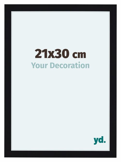 Como MDF Bilderrahmen 21x30cm Schwarz Hochglanz Vorne Messe | Yourdecoration.at