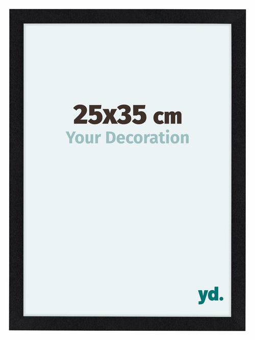 Como MDF Bilderrahmen 25x35cm Schwarz Matt Vorne Messe | Yourdecoration.at