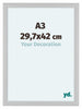 Como MDF Bilderrahmen 29 7x42cm A3 Weiss Hochglanz Vorne Messe | Yourdecoration.at