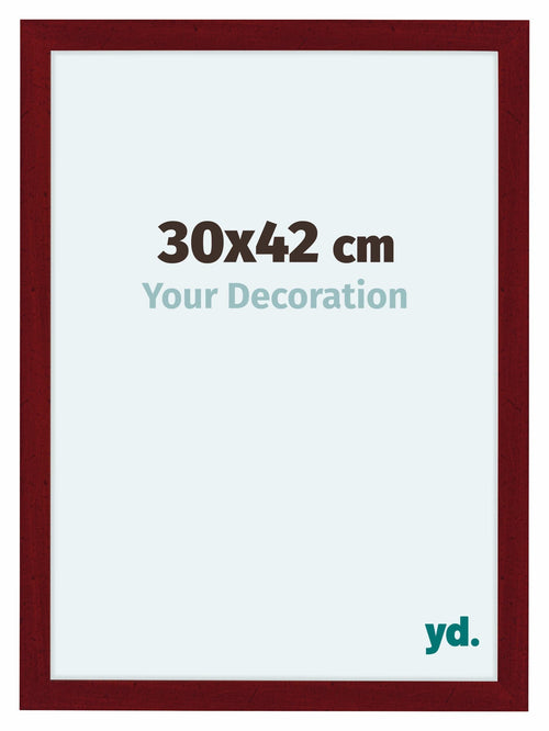 Como MDF Bilderrahmen 30x42cm Weinrot Gewischt Vorne Messe | Yourdecoration.at
