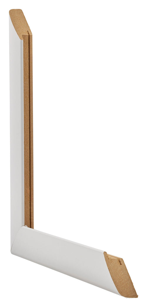 Como MDF Bilderrahmen 30x45cm Weiss Matt Querschnitt | Yourdecoration.at