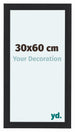 Como MDF Bilderrahmen 30x60cm Schwarz Gemasert Vorne Messe | Yourdecoration.at