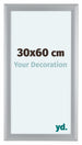 Como MDF Bilderrahmen 30x60cm Silber Matt Vorne Messe | Yourdecoration.at