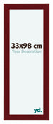 Como MDF Bilderrahmen 33x98cm Weinrot Gewischt Vorne Vorne | Yourdecoration.at