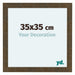Como MDF Bilderrahmen 35x35cm Gold Antik Vorne Messe | Yourdecoration.at