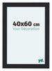 Como MDF Bilderrahmen 40x60cm Schwarz Gemasert Vorne Messe | Yourdecoration.at