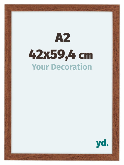 Como MDF Bilderrahmen 42x59 4cm A2 Nussbaum Vorne Messe | Yourdecoration.at