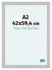 Como MDF Bilderrahmen 42x59 4cm A2 Weiss Gemasert Vorne Messe | Yourdecoration.at