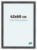 Como MDF Bilderrahmen 42x60cm Grau Gewischt Vorne Messe | Yourdecoration.at