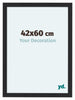Como MDF Bilderrahmen 42x60cm Schwarz Gemasert Vorne Messe | Yourdecoration.at