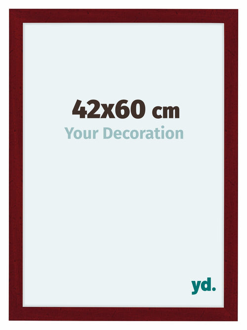 Como MDF Bilderrahmen 42x60cm Weinrot Gewischt Vorne Messe | Yourdecoration.at
