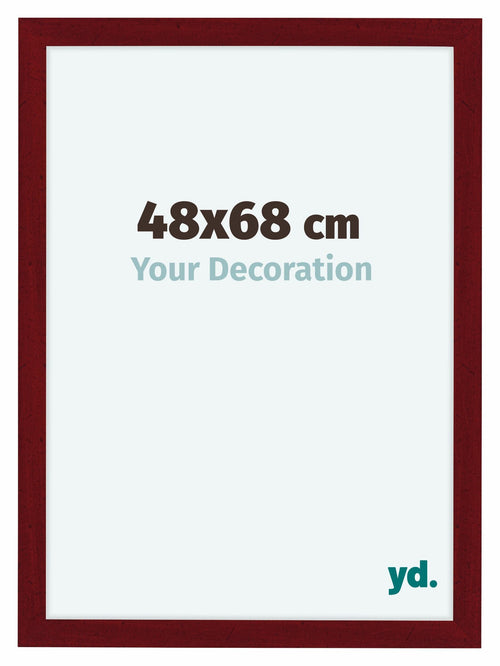Como MDF Bilderrahmen 48x68cm Weinrot Gewischt Vorne Vorne | Yourdecoration.at