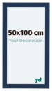Como MDF Bilderrahmen 50x100cm Dunkelblau Gewischt Vorne Vorne | Yourdecoration.at