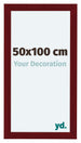 Como MDF Bilderrahmen 50x100cm Weinrot Gewischt Vorne Vorne | Yourdecoration.at