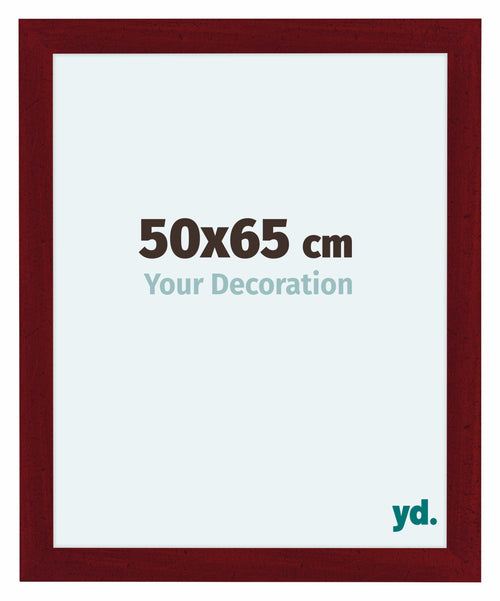 Como MDF Bilderrahmen 50x65cm Weinrot Gewischt Vorne Messe | Yourdecoration.at