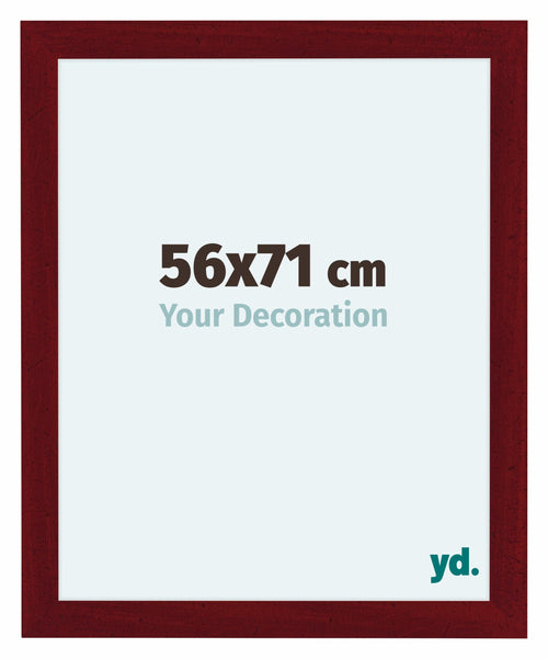 Como MDF Bilderrahmen 56x71cm Weinrot Gewischt Vorne Messe | Yourdecoration.at
