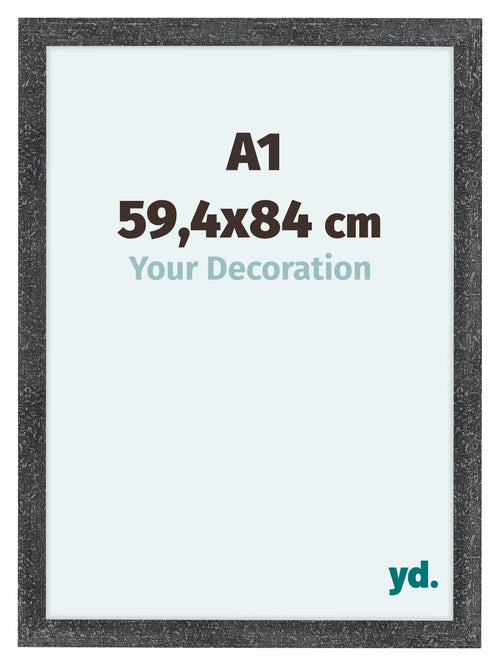 Como MDF Bilderrahmen 59 4x84cm A1 Grau Gewischt Vorne Messe | Yourdecoration.at