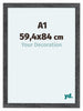 Como MDF Bilderrahmen 59 4x84cm A1 Grau Gewischt Vorne Messe | Yourdecoration.at
