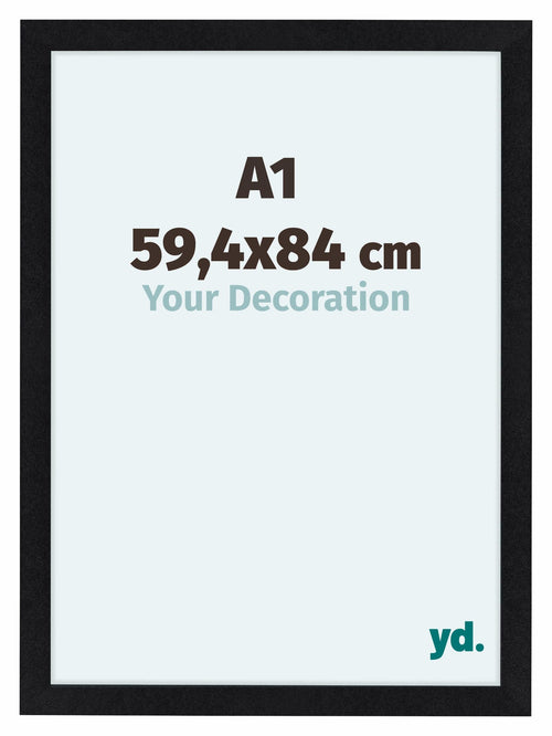 Como MDF Bilderrahmen 59 4x84cm A1 Schwarz Matt Vorne Messe | Yourdecoration.at