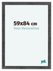 Como MDF Bilderrahmen 59x84cm Grau Gewischt Vorne Messe | Yourdecoration.at