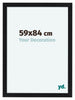 Como MDF Bilderrahmen 59x84cm Schwarz Matt Vorne Messe | Yourdecoration.at