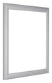 Como MDF Bilderrahmen 60x60cm Silber Matt Vorne Schrag | Yourdecoration.at