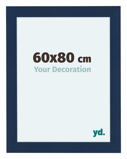 Como MDF Bilderrahmen 60x80cm Dunkelblau Gewischt Vorne Messe | Yourdecoration.at