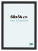 Como MDF Bilderrahmen 60x84cm Schwarz Gemasert Vorne Messe | Yourdecoration.at