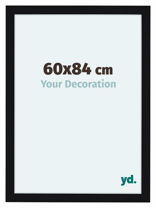 Como MDF Bilderrahmen 60x84cm Schwarz Hochglanz Vorne Messe | Yourdecoration.at