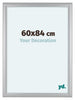 Como MDF Bilderrahmen 60x84cm Silber Matt Vorne Messe | Yourdecoration.at