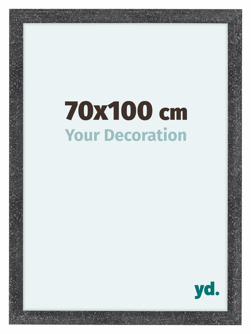 Como MDF Bilderrahmen 70x100cm Grau Gewischt Vorne Messe | Yourdecoration.at