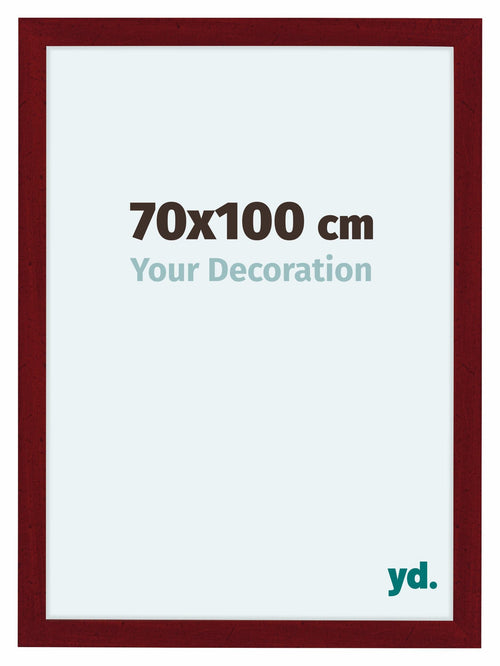 Como MDF Bilderrahmen 70x100cm Weinrot Gewischt Vorne Messe | Yourdecoration.at
