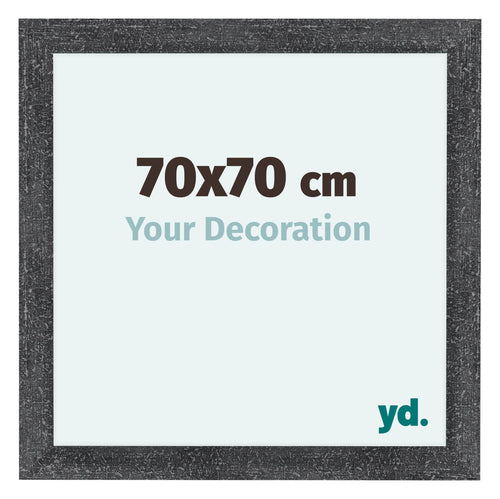 Como MDF Bilderrahmen 70x70cm Grau Gewischt Vorne Messe | Yourdecoration.at