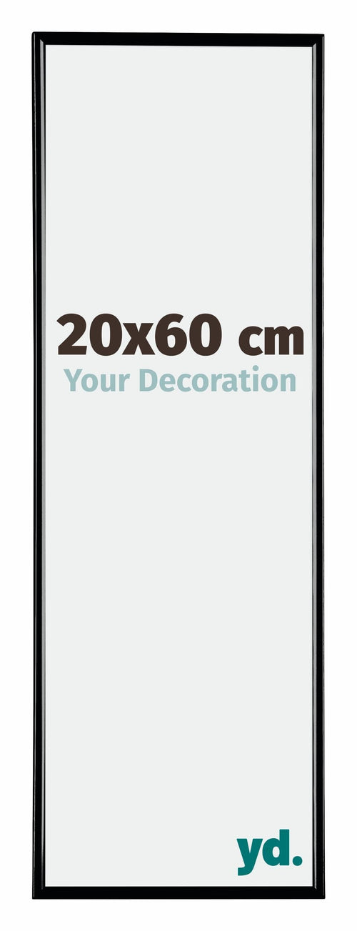 Evry Kunststoff Bilderrahmen 20x60cm Schwarz Hochglanz Vorne Messe | Yourdecoration.at