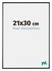 Evry Kunststoff Bilderrahmen 21x30cm Schwarz Hochglanz Vorne Messe | Yourdecoration.at
