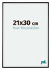 Evry Kunststoff Bilderrahmen 21x30cm Schwarz Matt Vorne Messe | Yourdecoration.at