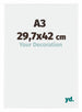 Evry Kunststoff Bilderrahmen 29 7x42cm A3 Weiss Hochglanz Vorne Messe | Yourdecoration.at