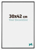 Evry Kunststoff Bilderrahmen 30x42cm Schwarz Hochglanz Vorne Messe | Yourdecoration.at