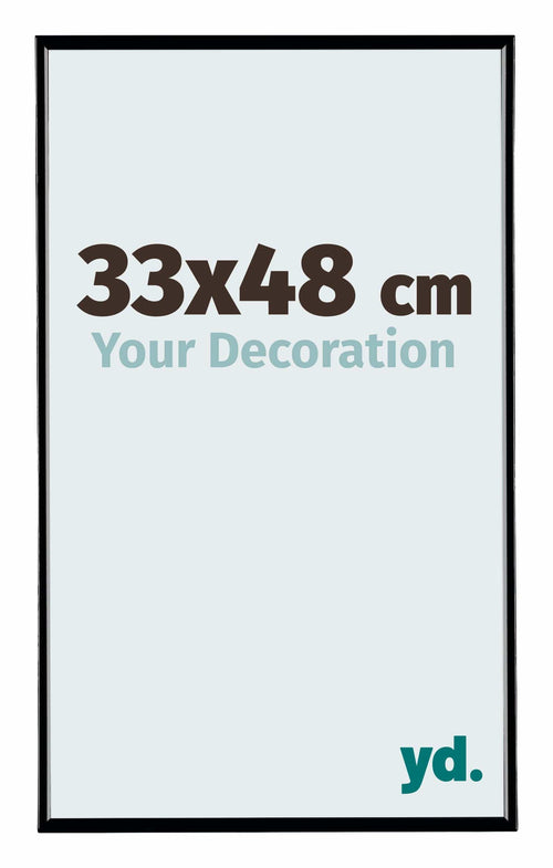 Evry Kunststoff Bilderrahmen 33x48cm Schwarz Hochglanz Vorne Messe | Yourdecoration.at
