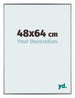 Evry Kunststoff Bilderrahmen 48x64cm Silber Vorne Messe | Yourdecoration.at