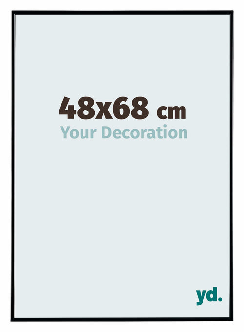 Evry Kunststoff Bilderrahmen 48x68cm Schwarz Hochglanz Vorne Messe | Yourdecoration.at