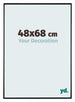 Evry Kunststoff Bilderrahmen 48x68cm Schwarz Hochglanz Vorne Messe | Yourdecoration.at