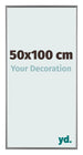 Evry Kunststoff Bilderrahmen 50x100cm Silber Vorne Messe | Yourdecoration.at