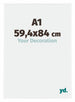 Evry Kunststoff Bilderrahmen 59 4x84cm A1 Weiss Hochglanz Vorne Messe | Yourdecoration.at