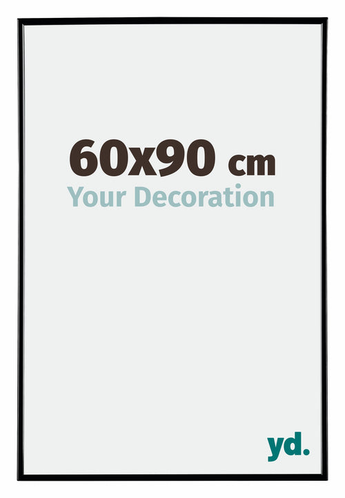 Evry Kunststoff Bilderrahmen 60x90cm Schwarz Hochglanz Vorne Messe | Yourdecoration.at
