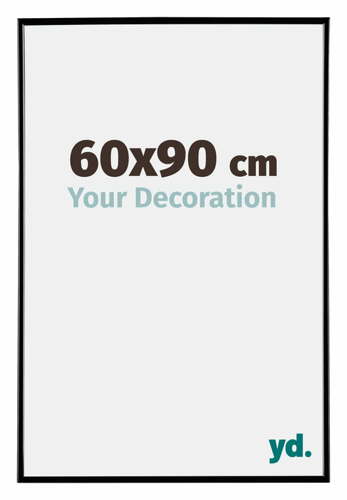 Evry Kunststoff Bilderrahmen 60x90cm Schwarz Hochglanz Vorne Messe | Yourdecoration.at