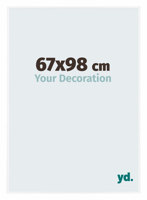 Evry Kunststoff Bilderrahmen 67x98cm Weiss Hochglanz Vorne Messe | Yourdecoration.at