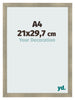 Bilderrahmen A4 - 21x29,7 cm - Gold Antik - MDF - Pisa
