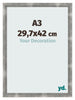 Bilderrahmen A3 - 29,7x42 cm - Metall Vintage - MDF - Pisa